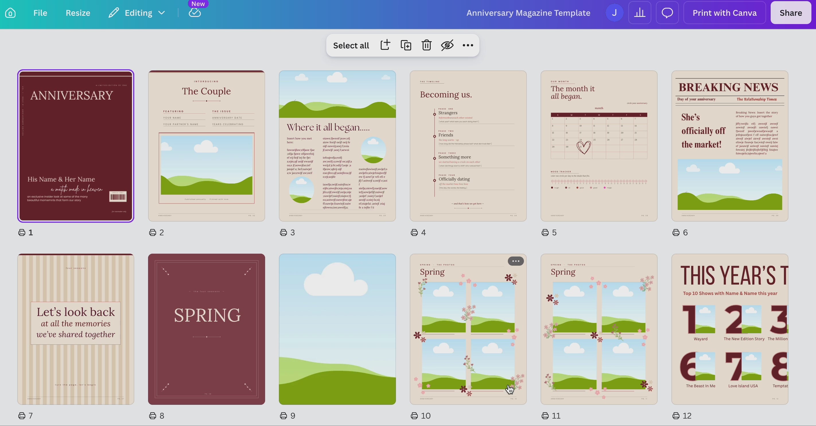 Anniversary Magazine - Template